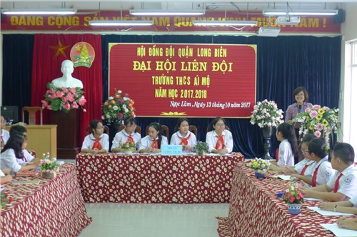 Trường THCS Ái Mộ long trọng tổ chức Đại hội Liên đội năm học 2017 – 2018